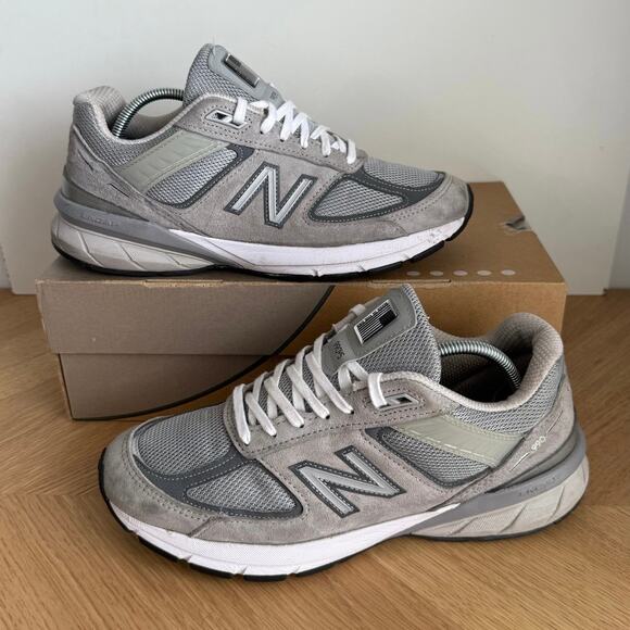 New Balance 990 V5 Grey/White Men Sneakers - SZ 7.5 D - Picture 3 of 16